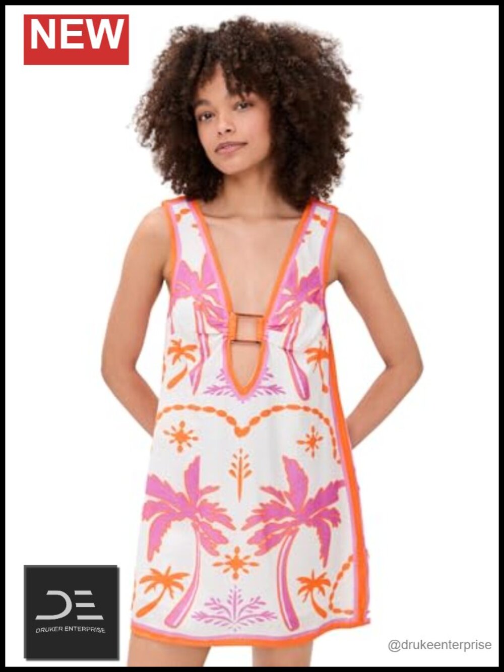 Seven Wonders Narla Mini Dress Sleeveless V-Neck Sheath Casual Fitted